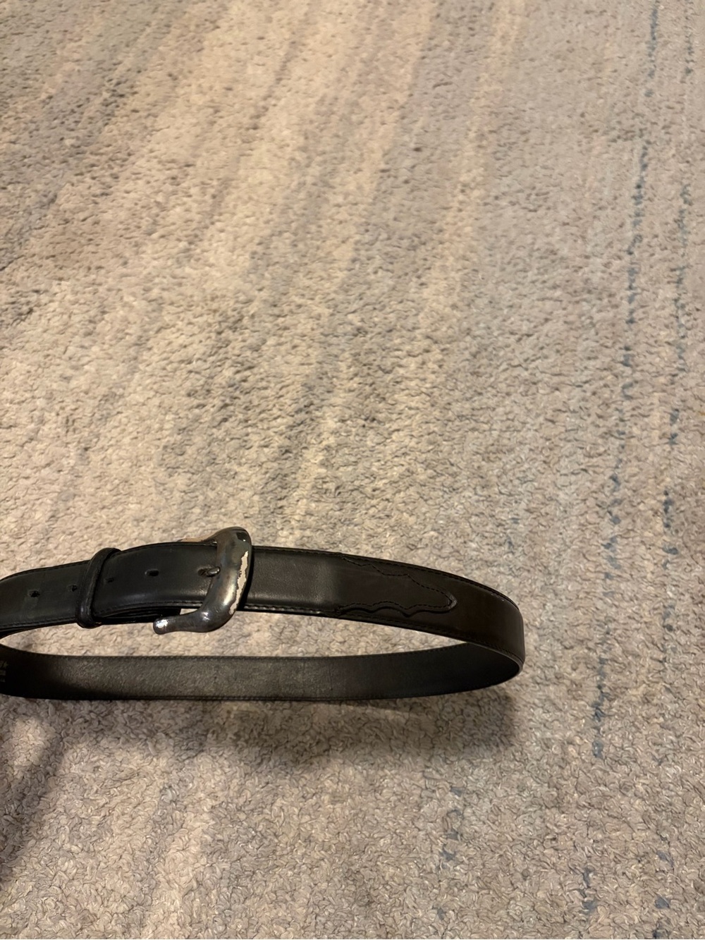 Tony Lama Mens Black Leather Belt Size 40 Western Made In USA 0203L Buckle Strap